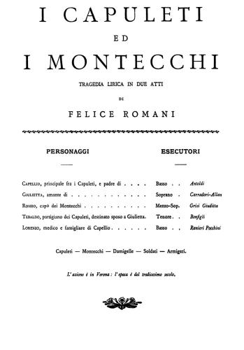 I Capuleti ed I Montecchi