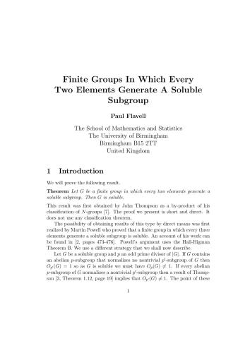 Finite groups in which every two elements generate a soluble subgroup