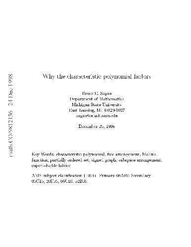 Why the characteristic polynomial factors