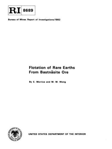 Flotation of Rare Earths from Bastnäsite Ore