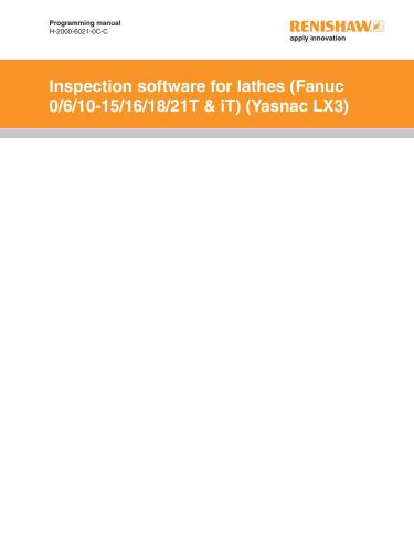 Inspection software for lathes