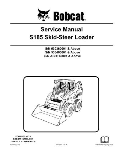 Bobcat S175/S185 Service Manual. Skid-Steer Loader