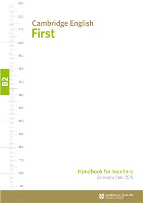 Cambridge English First - Handbook for teachers - for exams from 2015