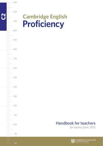 Cambridge English Proficiency - Handbook for teachers - for Exams from 2015