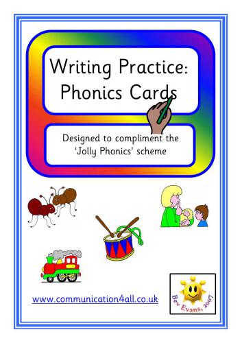 Jolly Phonics Writing Practice: Phonics Cards