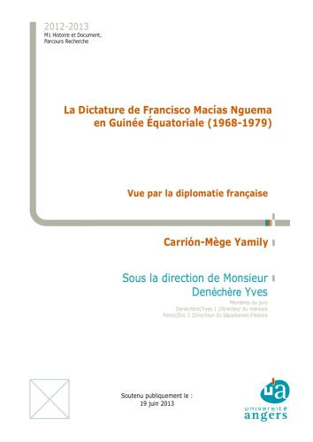 La Dictature de Francisco Macías Nguema en Guinée Équatoriale (1968-1979)