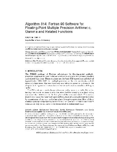 Algorithm 814. Bernoulli, Gamma and related functions