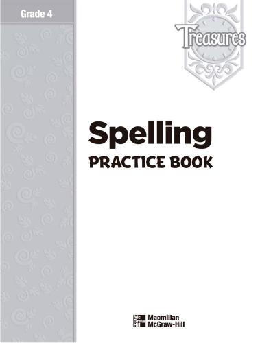 Treasures (Language Arts, Grade 4) - Spelling Book