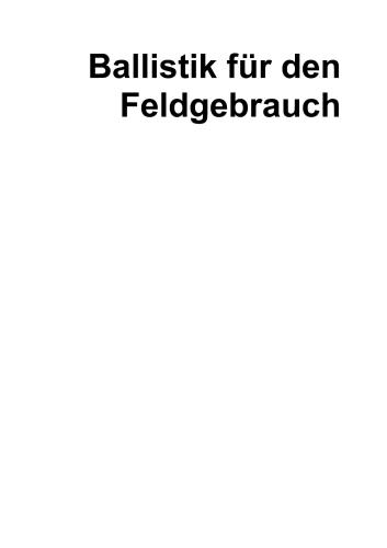 Ballistik für den Feldgebrauch