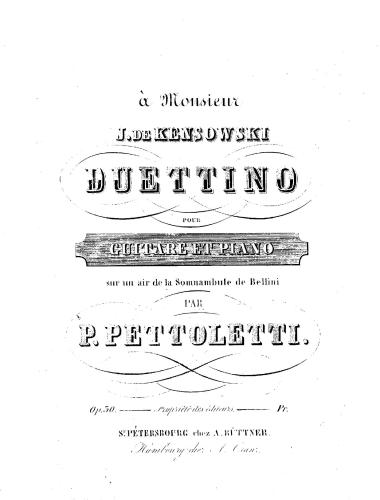 Duettino pour guitare et piano