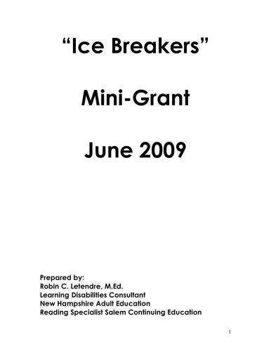 Ice Breakers