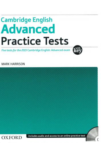 Cambridge English Advanced Practice Tests with key, 2015