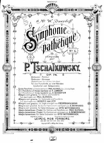 Symphonie pathetique №6. Op. 74