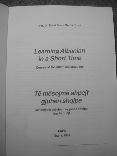 Learning Albanian in a Short Time