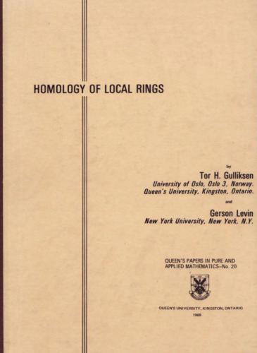 Homology of Local Rings