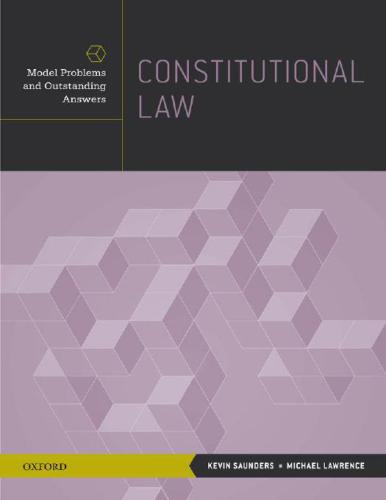 Constitutional Law: Model Problems And Outstanding Answers