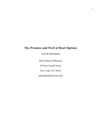 The Promise and Peril of Real Options