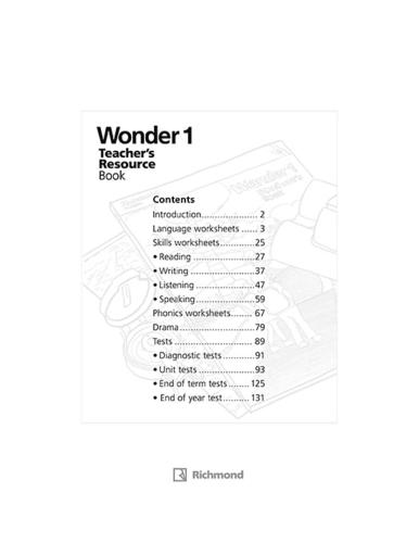 Wonder 1. Teacher’s Resource Book