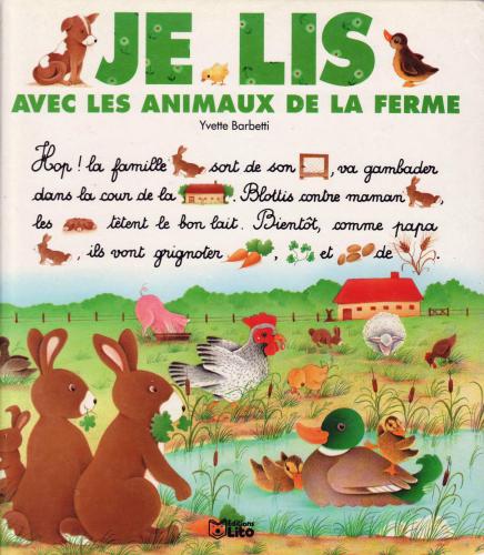 Je lis avec les animaux de la ferme