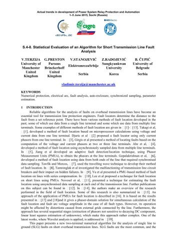 Statistical Evaluation of an Algorithm for Short Transmission Line Fault Analysis