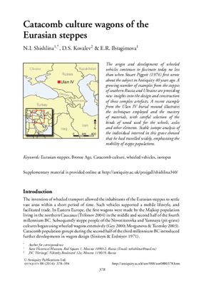 Catacomb culture wagons of the Eurasian steppes