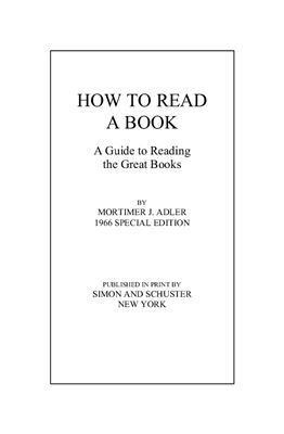 How to Read a Book (Special Edition)