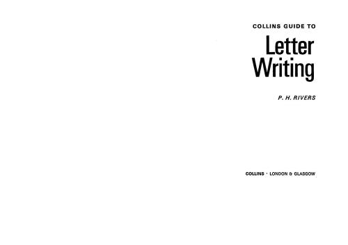 Collins Guide to Letter Writing