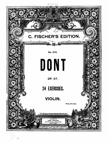 24 Exercises. Violin