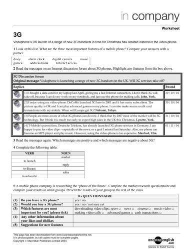 In Company - mix worksheets