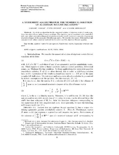 Multishift algorithm for numerical solution of algebraic Riccati equations