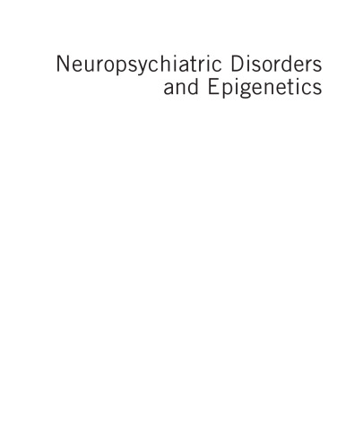 Neuropsychiatric Disorders and Epigenetics