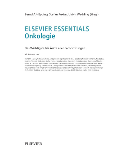 Elsevier Essentials Onkologie. A volume in Elsevier Essentials