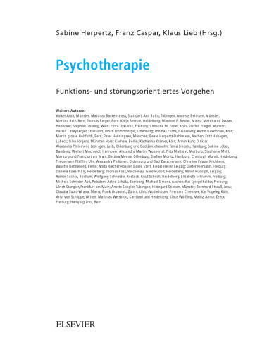 Psychotherapie Funktions- und Störungsorientiertes Vorgehen