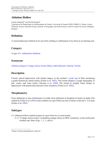 Encyclopedia of Planetary Landforms