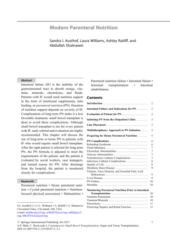 Contemporary Small Bowel Transplantation