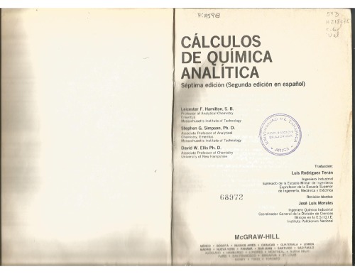 Cálculos de Química Analítica