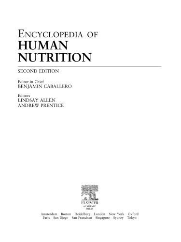 Encyclopedia of Human Nutrition, Four-Volume Set