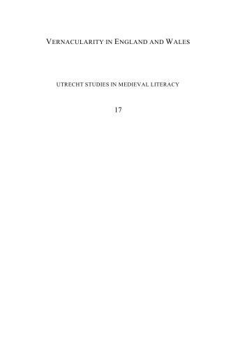 Vernacularity in England and Wales, c. 1300-1550