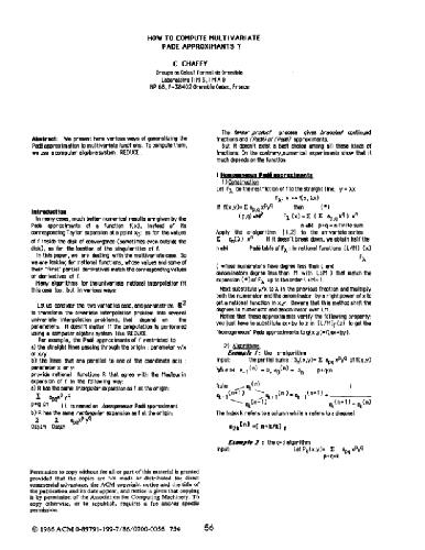 Multivariate Pade approximants