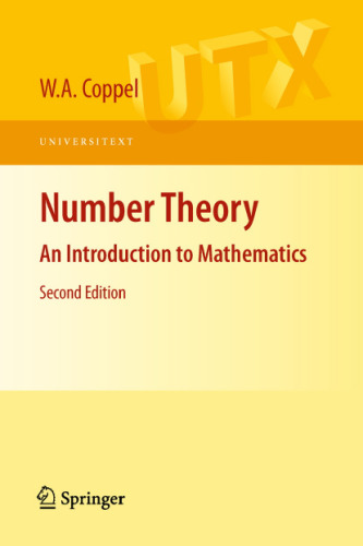 Number Theory: An Introduction to Mathematics