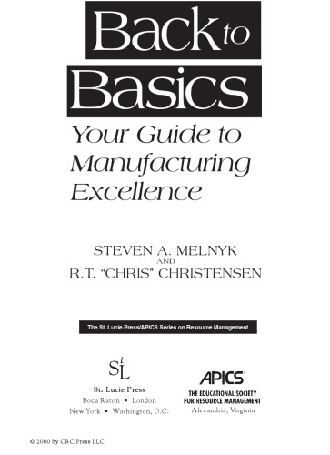 Back to Basics: Your Guide to Manufacturing Excellence