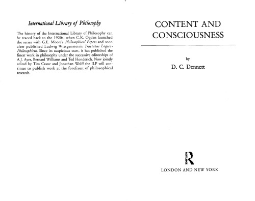 Content and Consciousness