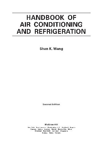 Handbook of Air Conditioning and Refrigeration