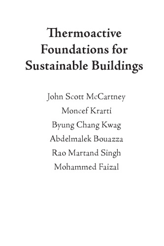 Thermoactive foundations for sustainable buildings