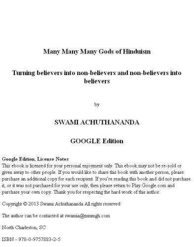 Many Many Many Gods of Hinduism: Turning believers into non-believers and non-believers into believers