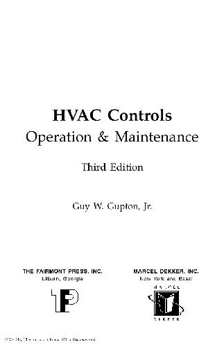 HVAC Controls. Operation & Maintenance