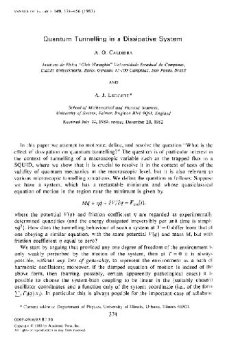 Quantum tunneling with dissipation