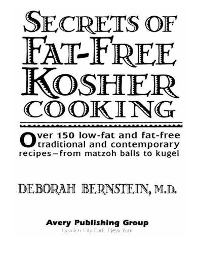 Secrets of Fat-free Kosher Cooking