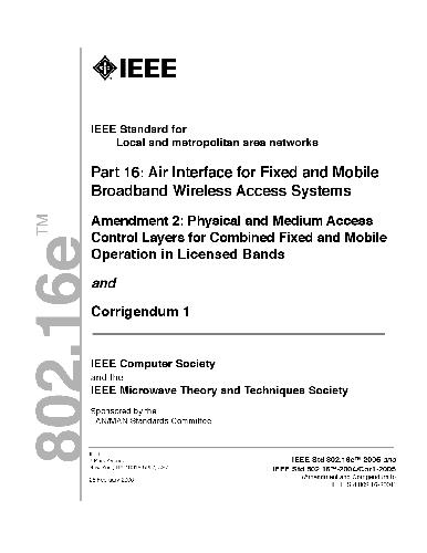 IEEE STD 802.16e - Standard for Local