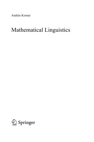 Mathematical Linguistics